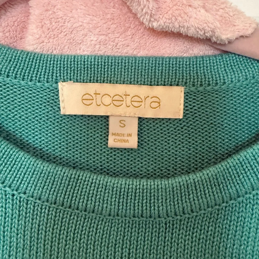 Etcetera Teal Knit Sweater - Picture 2 of 3